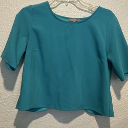 Teal Short Sleeve Blouse – Flowy Lightweight Top