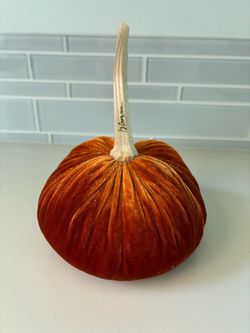 Hot Skwash Silk Velvet 5” Pumpkin Handmade In Oregon Signed By Artist Daria