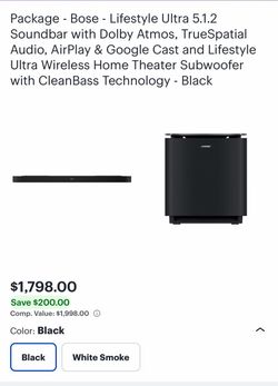 Bose Ultra Soundbar + Subwoofer Sealed
