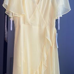 Bright Yellow Calvin Klein Dress