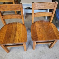 Solid Oak Child Chairs