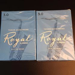2 Royal By DAddario Tenor Reeds 3.0 10 Pack
