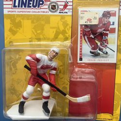 Vintage Sergei Fedorov  1994 starting line up, Detroit Redwings, NHL 