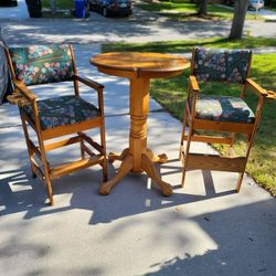 PUB TABLE AND CHAIRS $100