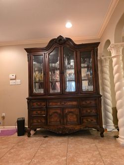 Cherry wood China Cabinet