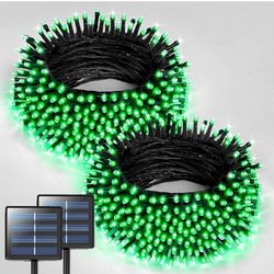 2 Pack Green Solar Light 