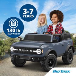 NEW IN BOX Kid Trax 12V Ford Bronco Powered Ride-On Car Toy In The Color Gray.  