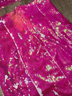 Hot pink sequin
