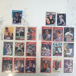 Lot Of 21 Cleveland Indians Baseball Cards