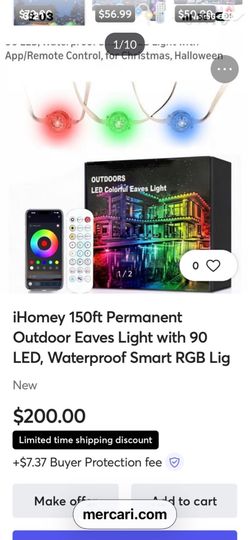 Ihomey 150ft permanent outdoor  lights
