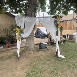 Wedding Arch/ Sunflower Backdrop 