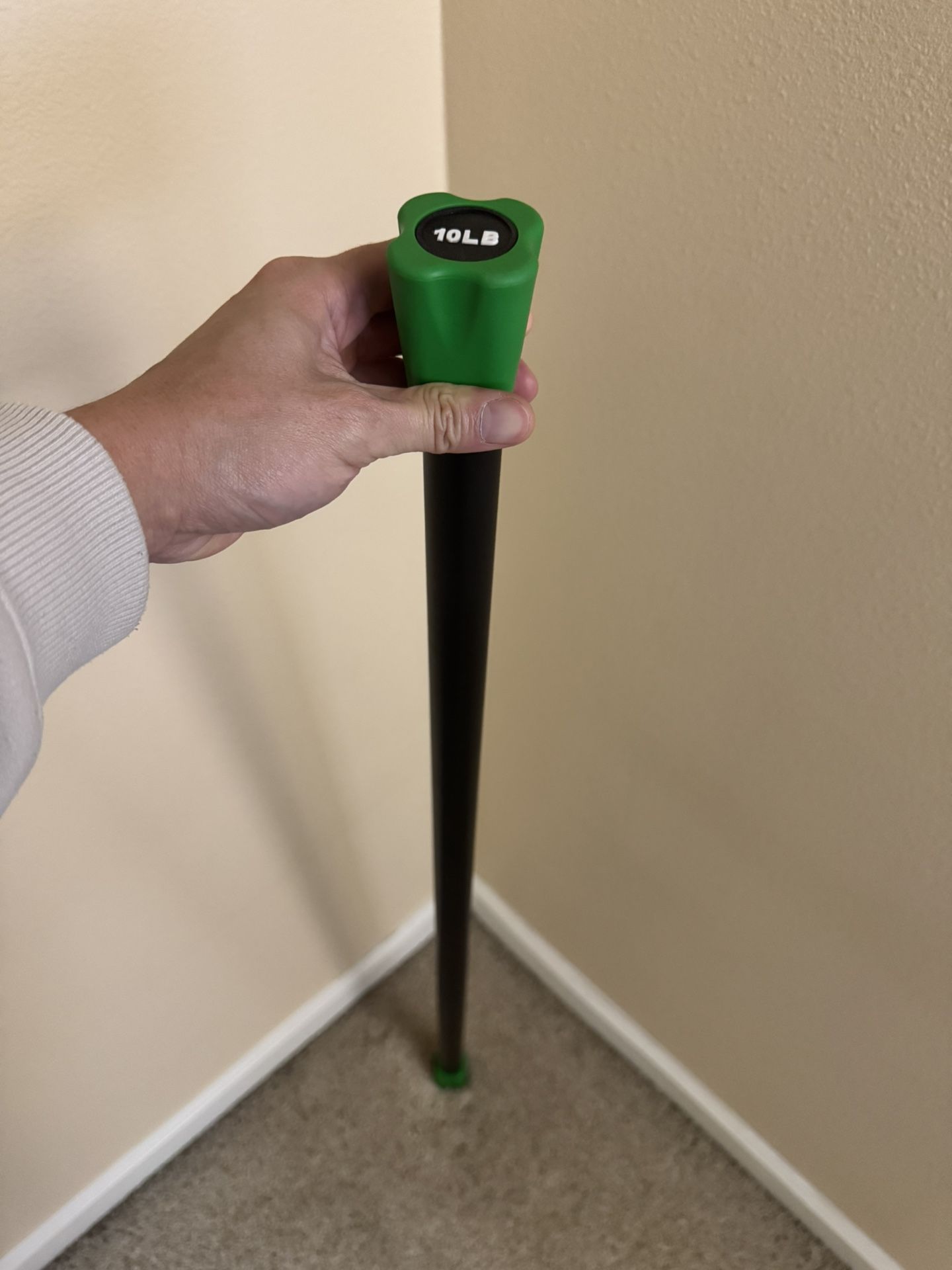 Yes4All Total Body Workout Weighted Bar – 10 lb (Green) Like New