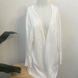 TALBOTS Women's White Knit Cardigan 3XL 