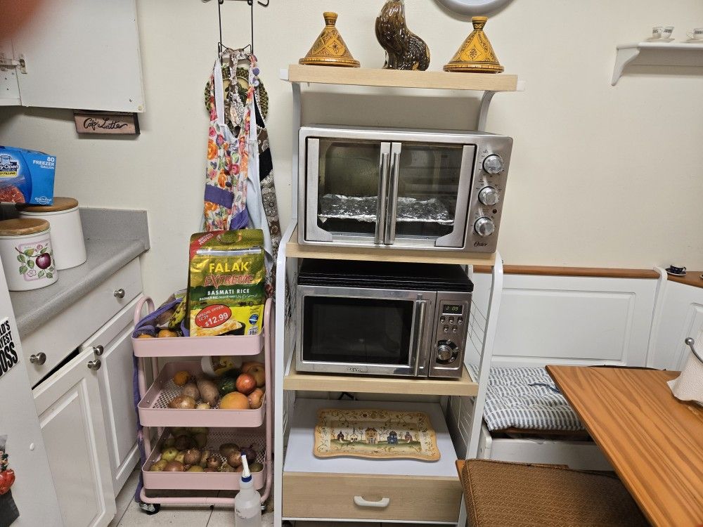 Shelves With Microwave