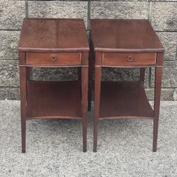 Mersman matching antique end tables 