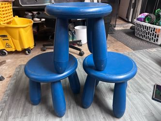 Blue children’s stools