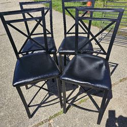 Price Is Firm.. Four Metal High Top Dining Chairs