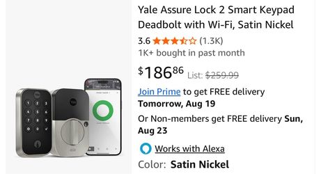 Yale Assure Lock 2 Smart Keypad