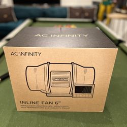 AC Infinity CLOUDLINE T6, Quiet 6" Inline Duct Fan with Temperature Humidity Controller, Bluetooth App - Ventilation Exhaust Fan for Heating Cooling B