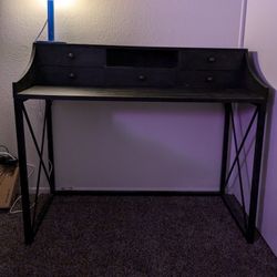 Tall Black Desk With Drawers