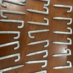 Galvanized Steel J Hook Lot Of 25