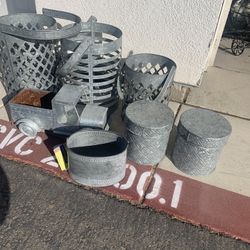 Galvanized Garden Decor
