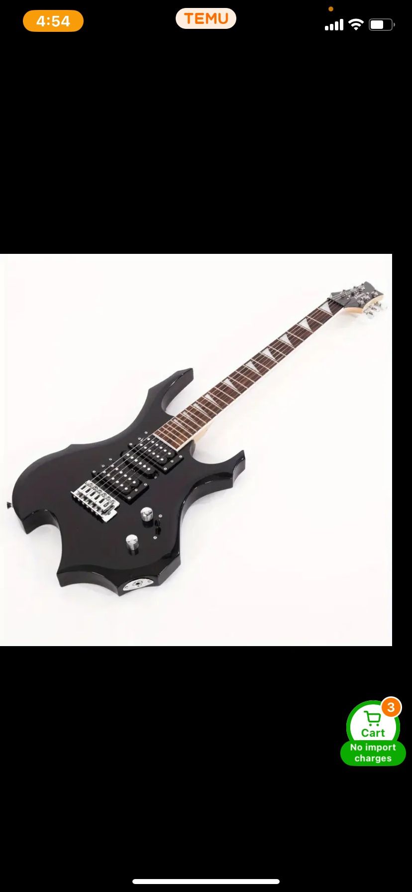 Electric Guitar New In Box! Glarry Black Shredder