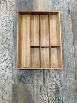 Bamboo Drawer Organizer Utensil Tray