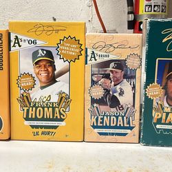 Oakland A’s Bobbleheads. Frank Thomas, Jason Kendall, Khris Davis, Mike Piazza