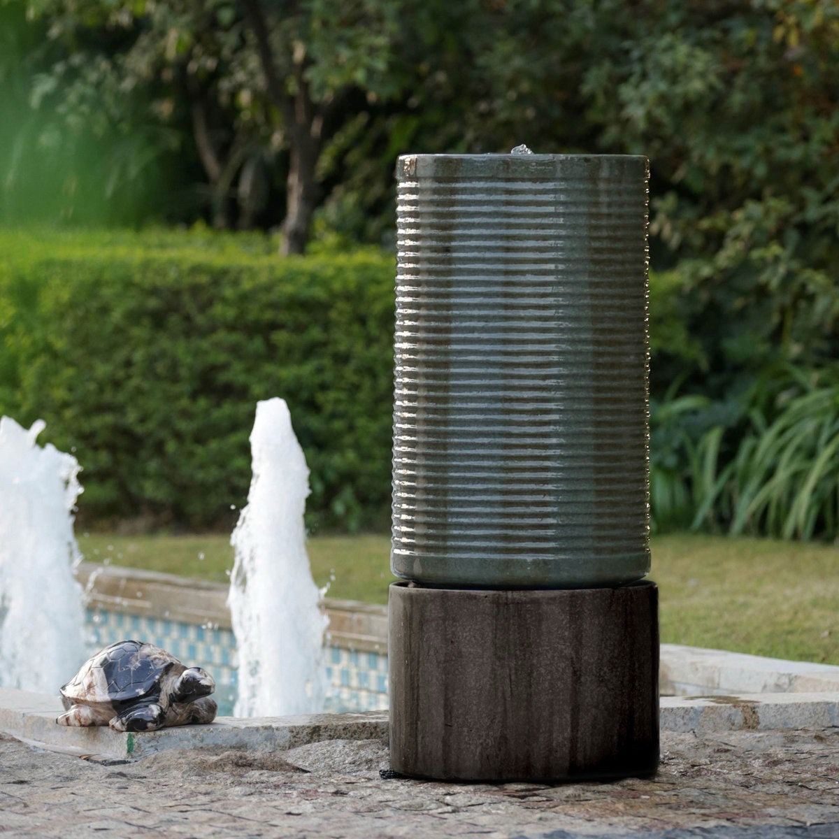 Glassell Hand Crafted Weather Resistant Floor Fountain $150