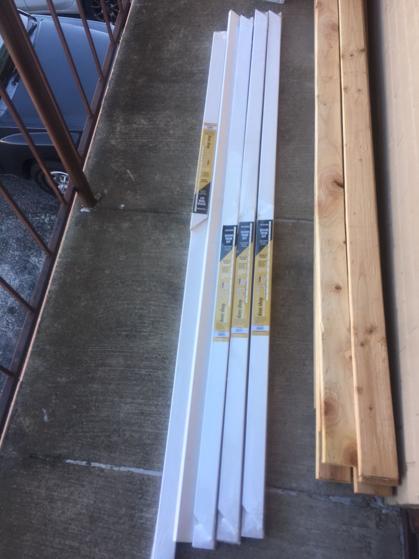 4 brand new packs of door molding pre fab $50 for all 4 packs