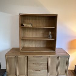 Mid-century Modern Sideboard With Matching Hutch