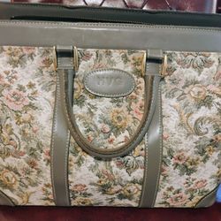 Vintage Cosmetic Train Case Purse Bag
