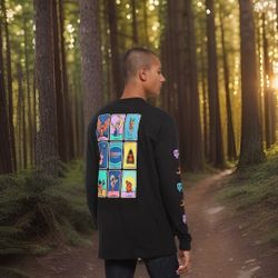 Disney PIXAR Coco Loteria Shirt, Men’s Long Sleeve T-Shirt Size 2XL, Mexican Tee