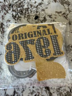 50th Birthday Black and Gold Decorations
