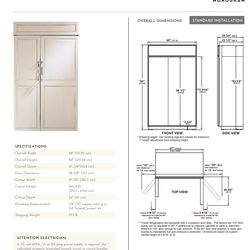 Monogram 48” Built I  Side By Side Refrigerator