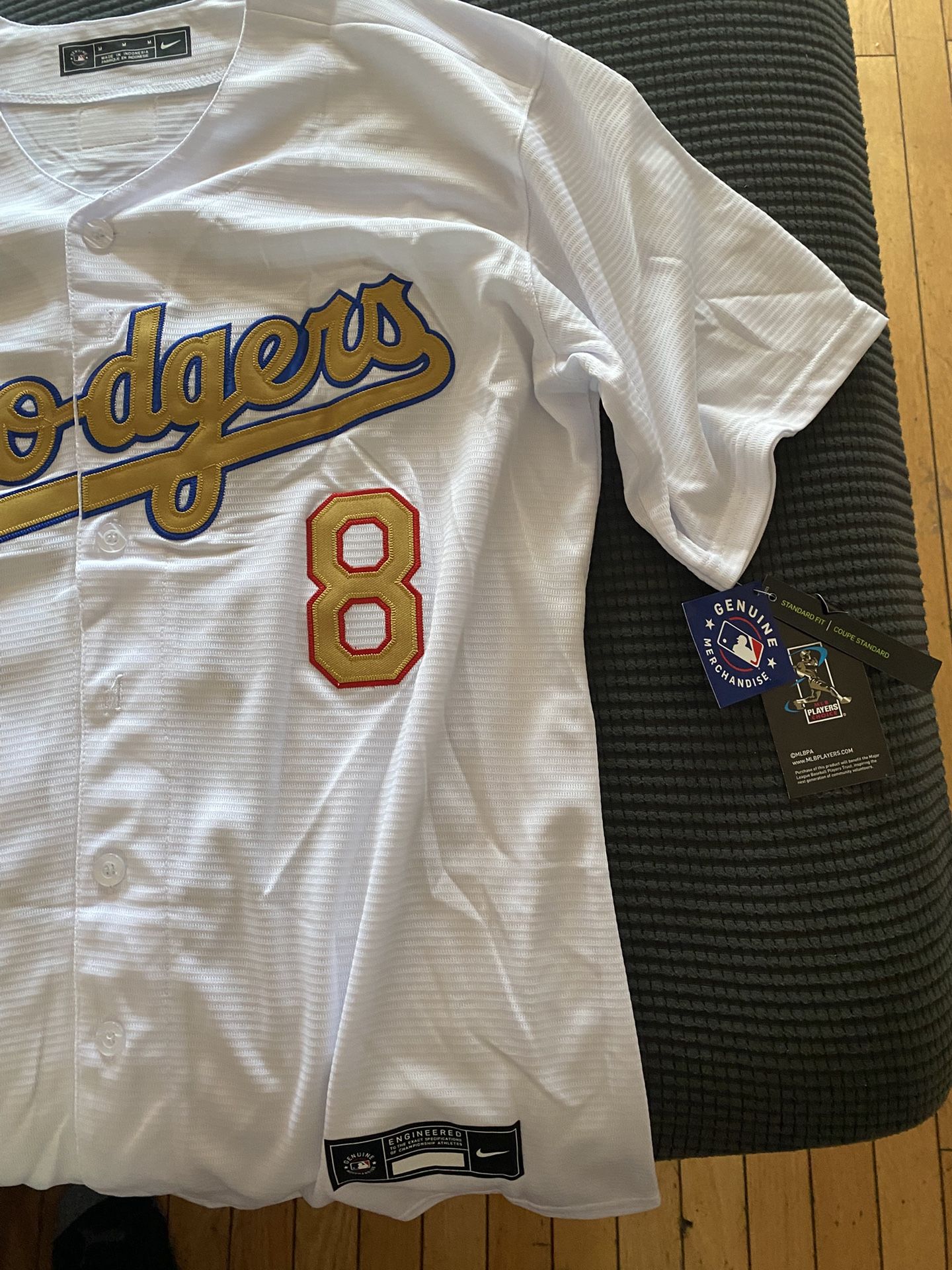 White Gold Stitched Los Angeles Dodgers Kike Hernandez Championship Jersey
