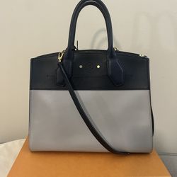 Louis vuitton city steamer MM Handbag M42496 beige black