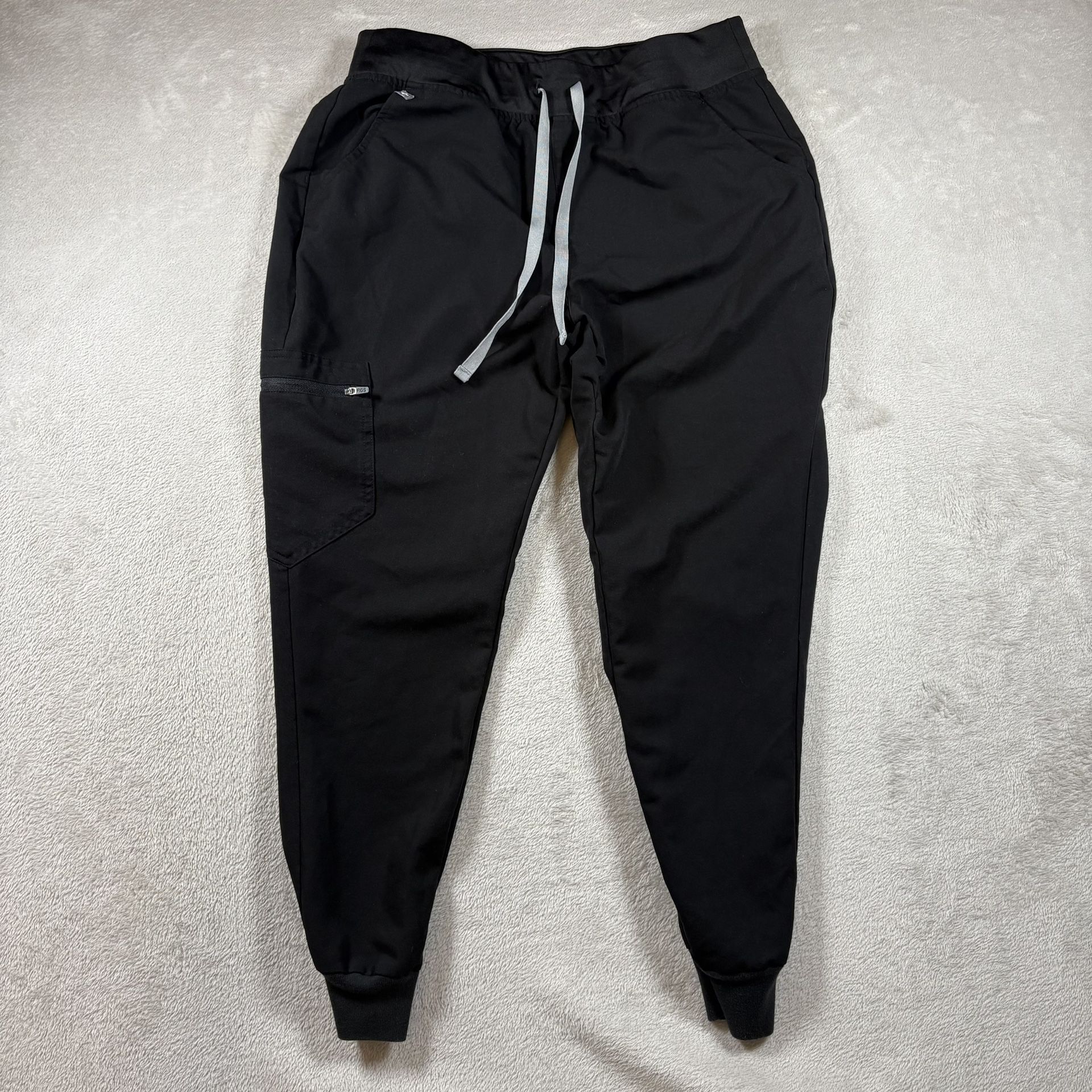 Figs Pants Scrubs Women’s Size Large Black Technical Collection #3526
