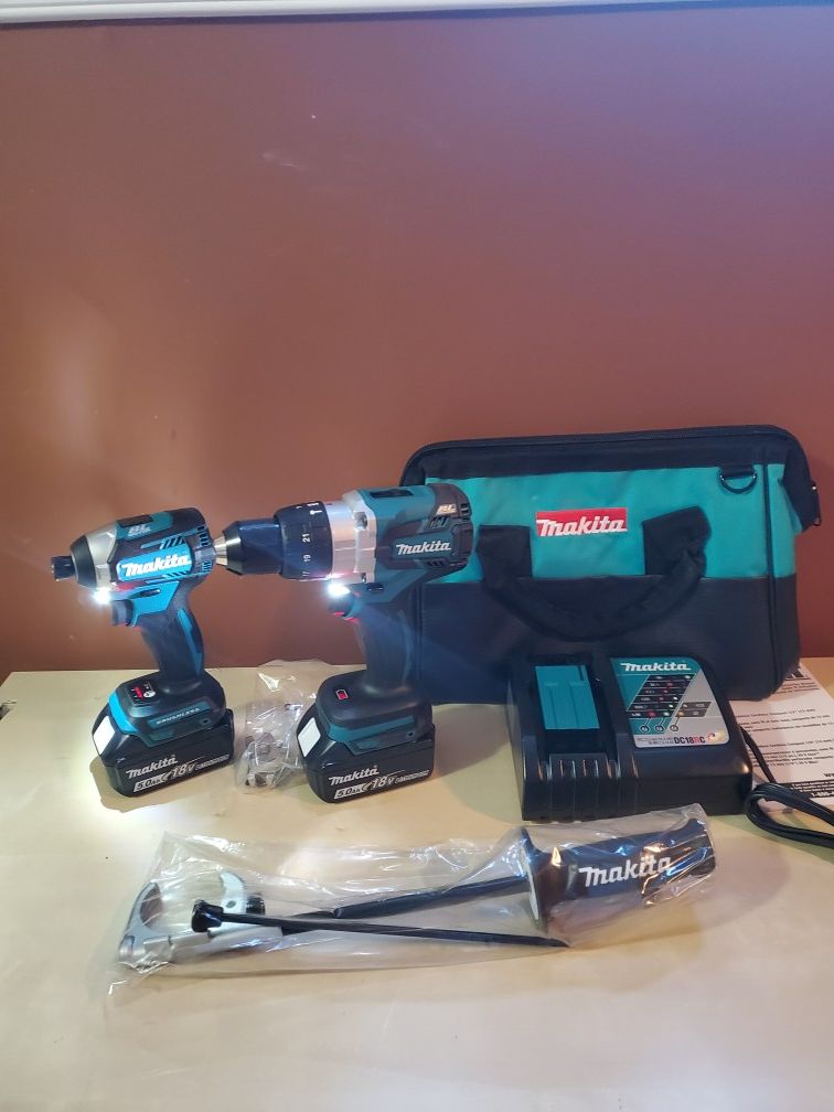 Makita 18-Volt LXT Lithium-ion Brushless Cordless 2-piece Combo Kit (Hammer Drill/ Impact Driver) 5.0Ah