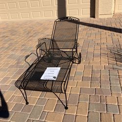 Metal Iron Chase Lounger - 3 Available