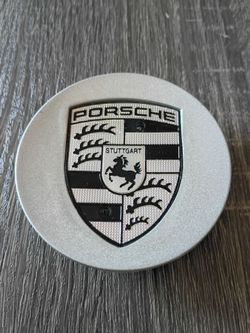 New Porsche GENUINE OEM Wheel Rim Center Cap 7L5.601.149 Silver & Black