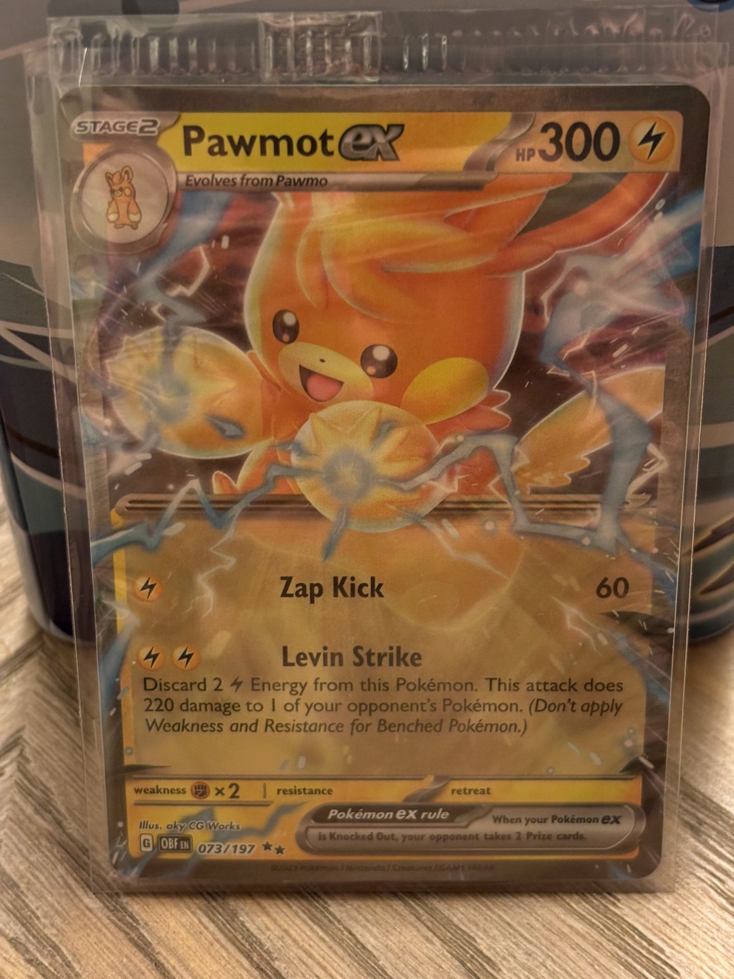 Pawmot ex 073/197 Double Rare Obsidian Flames Pokemon TCG