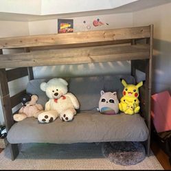 Bunk Bed  With Queen Bed + Mattress 