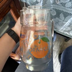 Glass Orange juice pitcher