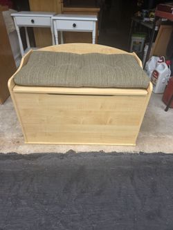 2- Seat Bench with Cushioned Seat & Storage Area