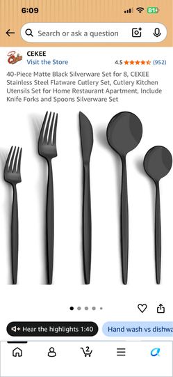 40 piece flatware set