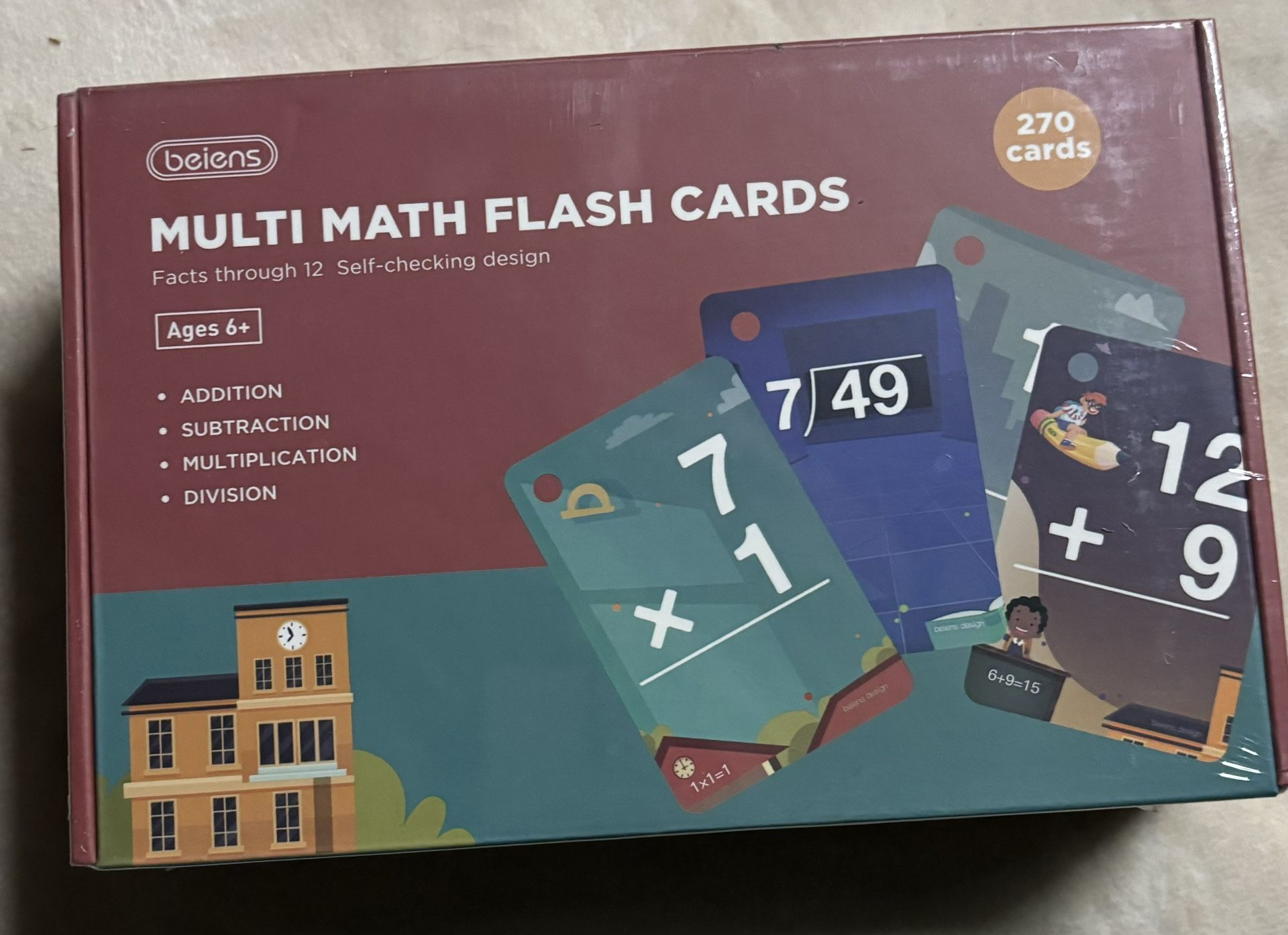 beiens Multi Math Flash Cards - New