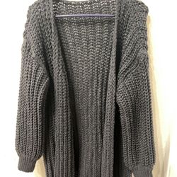 Over Sized Black Cardigan S 