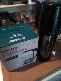 Cosori electric glass kettle & and SodaStream